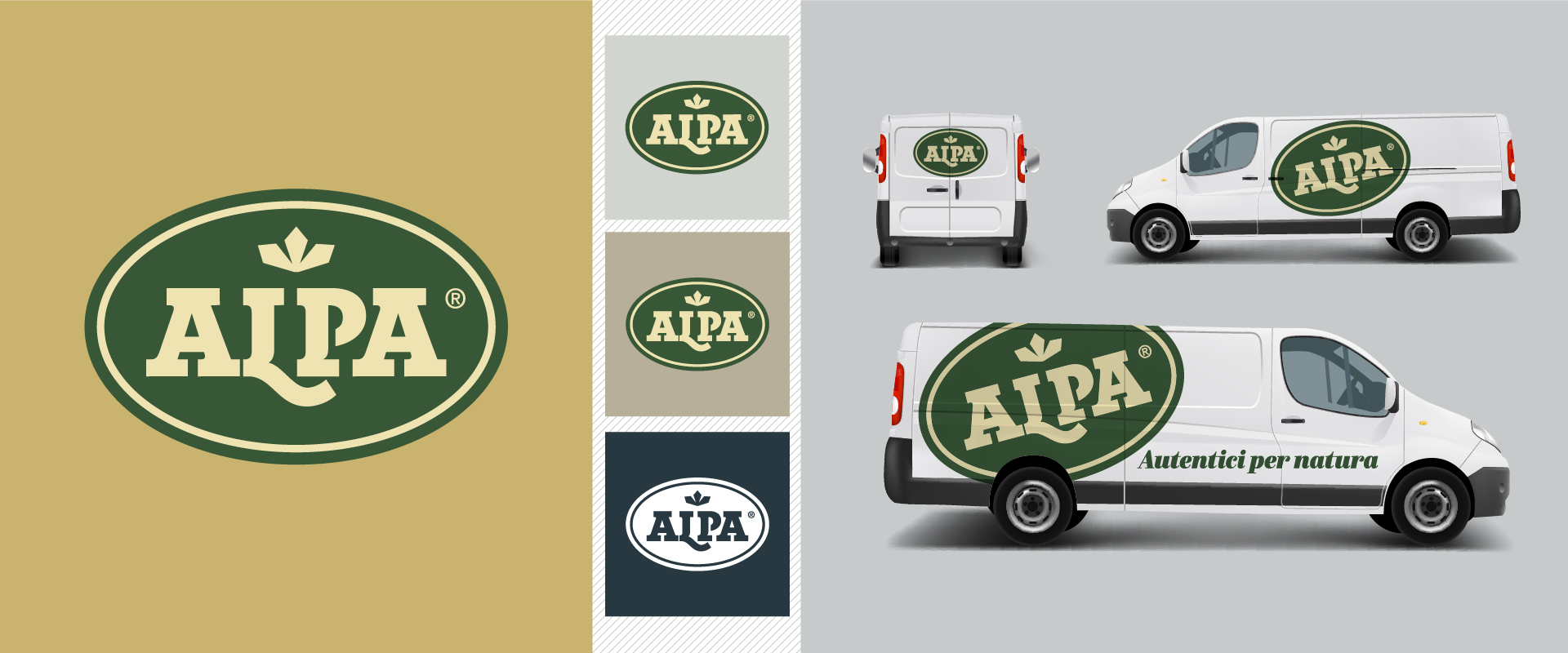 Corporate identity Alpa, logotype e personalizzazione veicolo aziendale