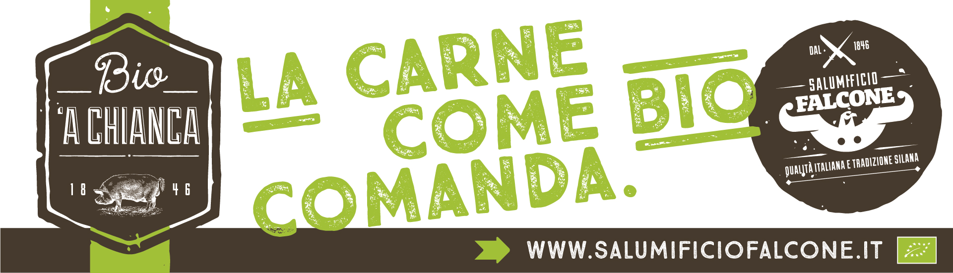 ADVERTSING LA CARNE COME BIO COMANDA - IDENTITY PER A CHIANCA FALCOE