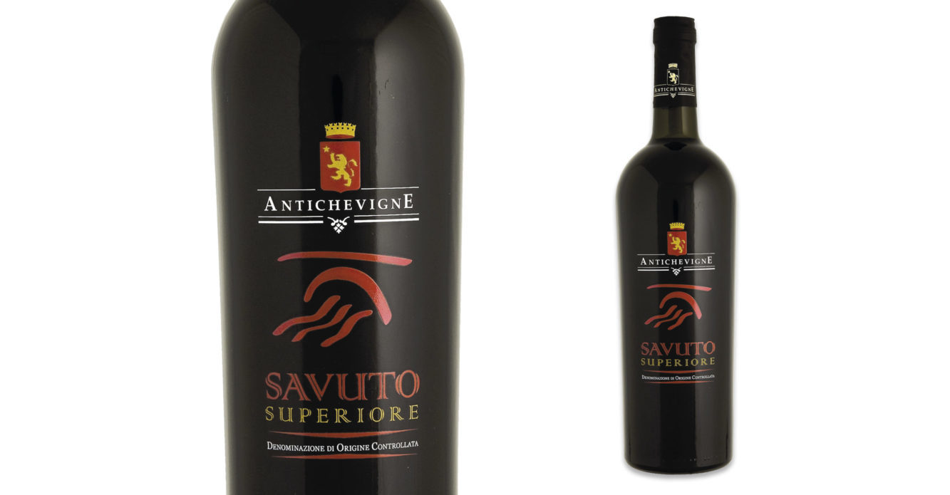 label design vino Savuto Superiore DOP visual etichetta